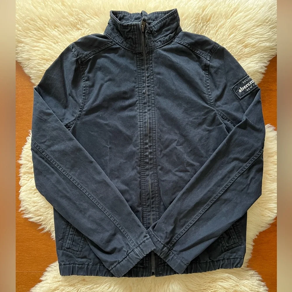 Abercrombie Kids Full Zip Navy Blue Jacket. Size XL. - Picture 3 of 8